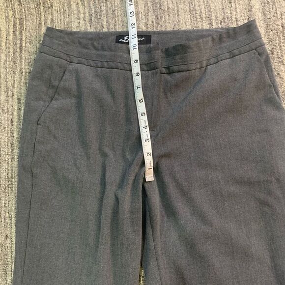 Sharagano Studio Womens 10 Dress Pants Gray Elastic Waist Flat Front Pockets - Picture 6 of 7